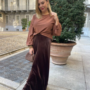 Blusa con Maniche a Sbuffo