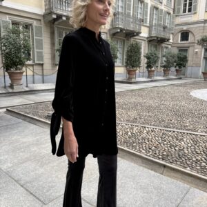 Camicia lunga in velluto